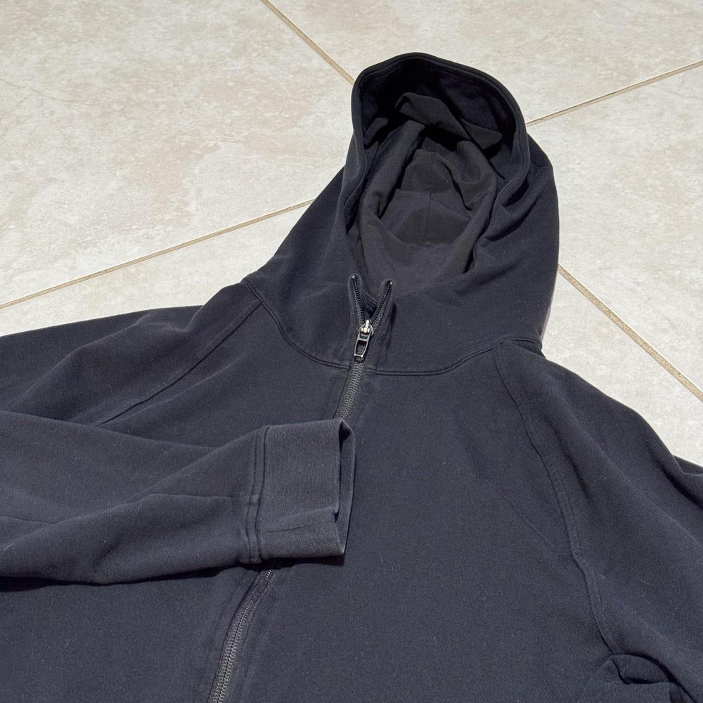 Lululemon City Sweat Full Zip Hoodie Mens Small Black Pockets Athletic Gym